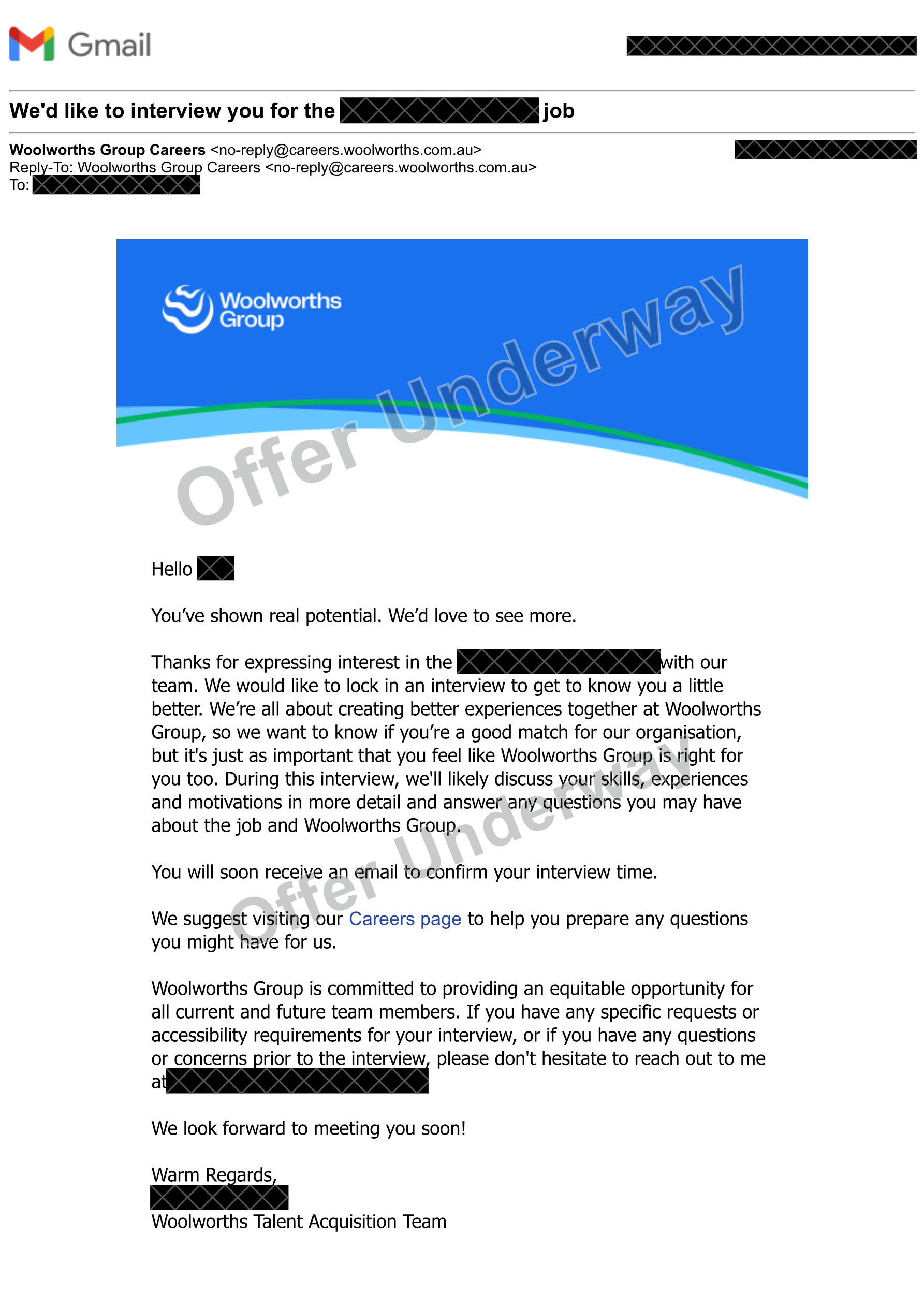 Woolworths Group interview preview
